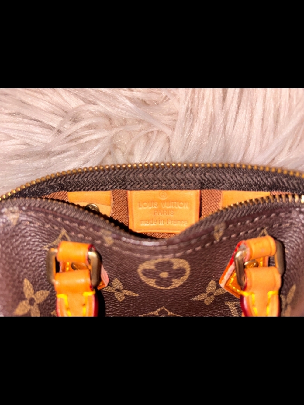 Louis Vuitton Brown Monogram Mini Nano Speedy Satchel with Gold Chain - Picture 8 of 8